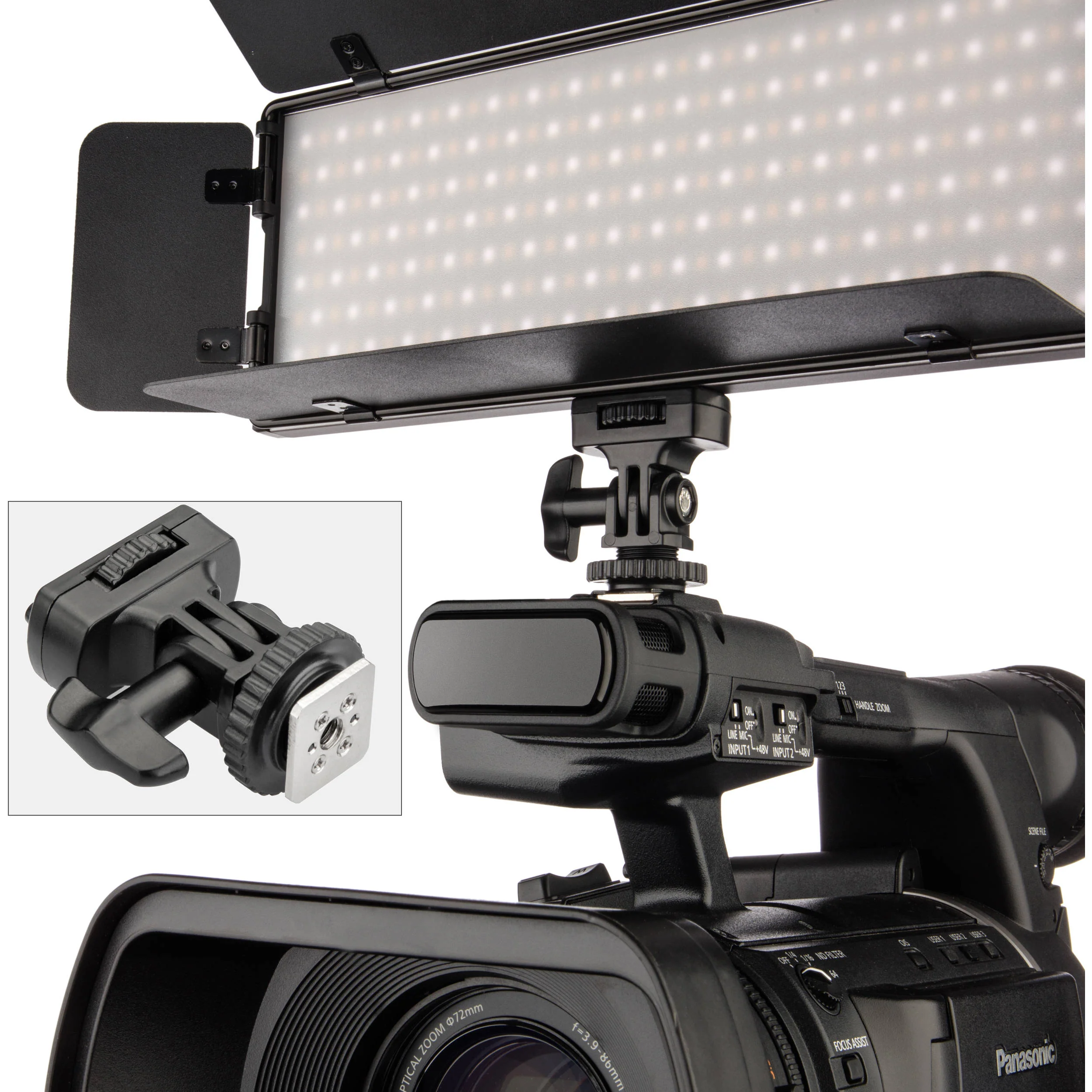 Genaray Ultra-Thin Bicolor 288 SMD LED On-Camera Light Basic Kit - Image 9