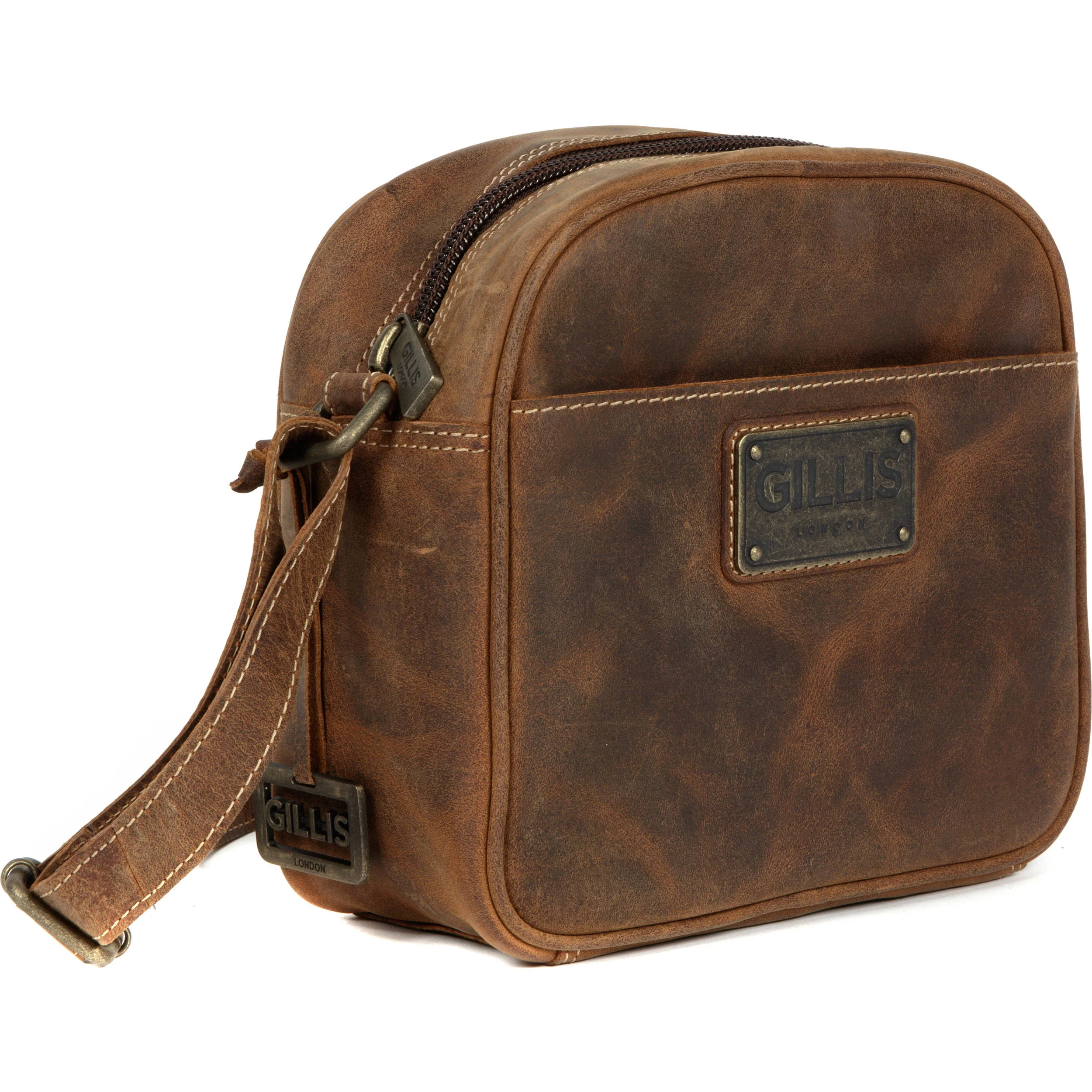GILLIS LONDON Trafalgar Compact Camera Bag (Brown Vintage Leather) - Image 3