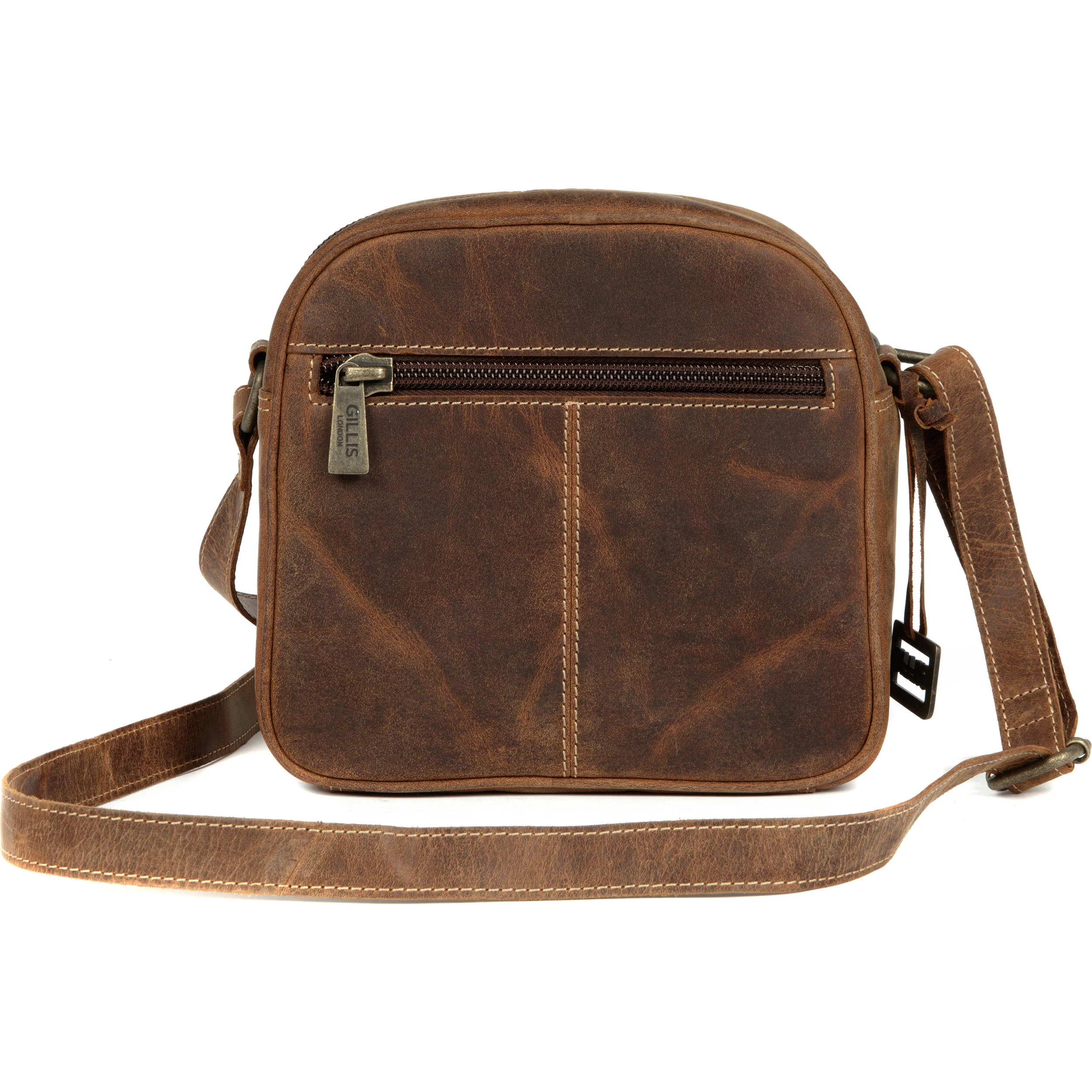 GILLIS LONDON Trafalgar Compact Camera Bag (Brown Vintage Leather) - Image 4