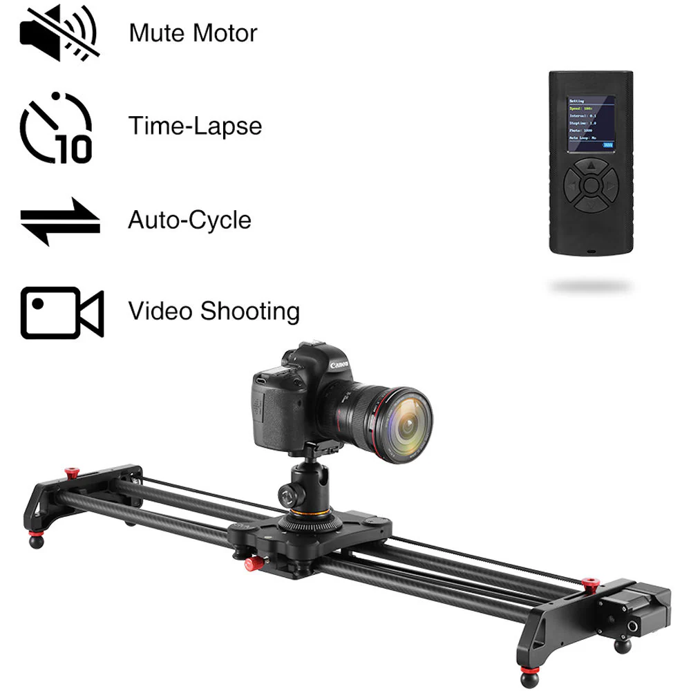 GVM Professional Video Carbon Fiber Motorized Camera Slider (32") - Image 10