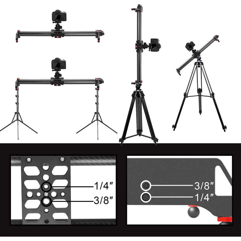 GVM Professional Video Carbon Fiber Motorized Camera Slider (32") - Image 11