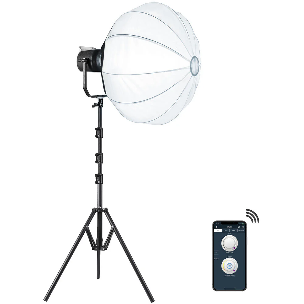GVM SD300S Daylight LED Video Light Kit with Lantern Softbox - Image 2