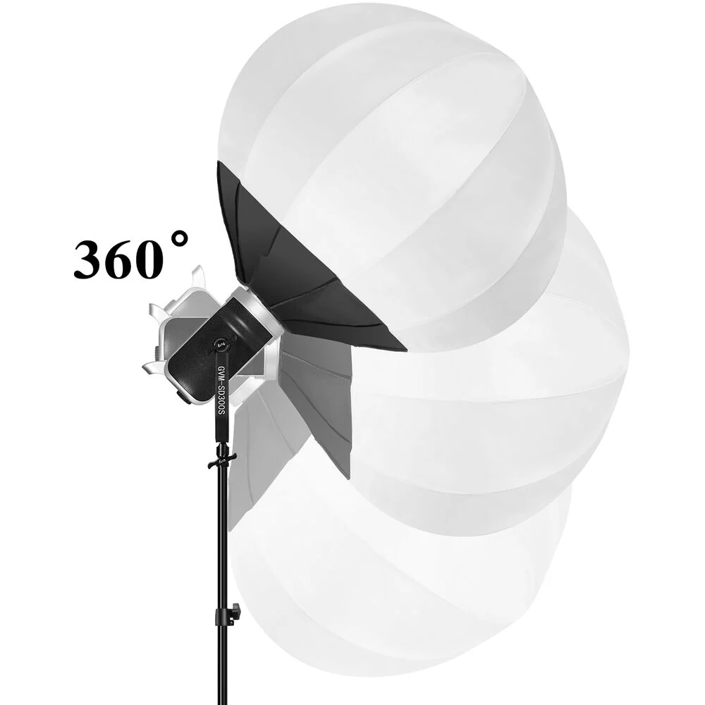 GVM SD300S Daylight LED Video Light Kit with Lantern Softbox - Image 4