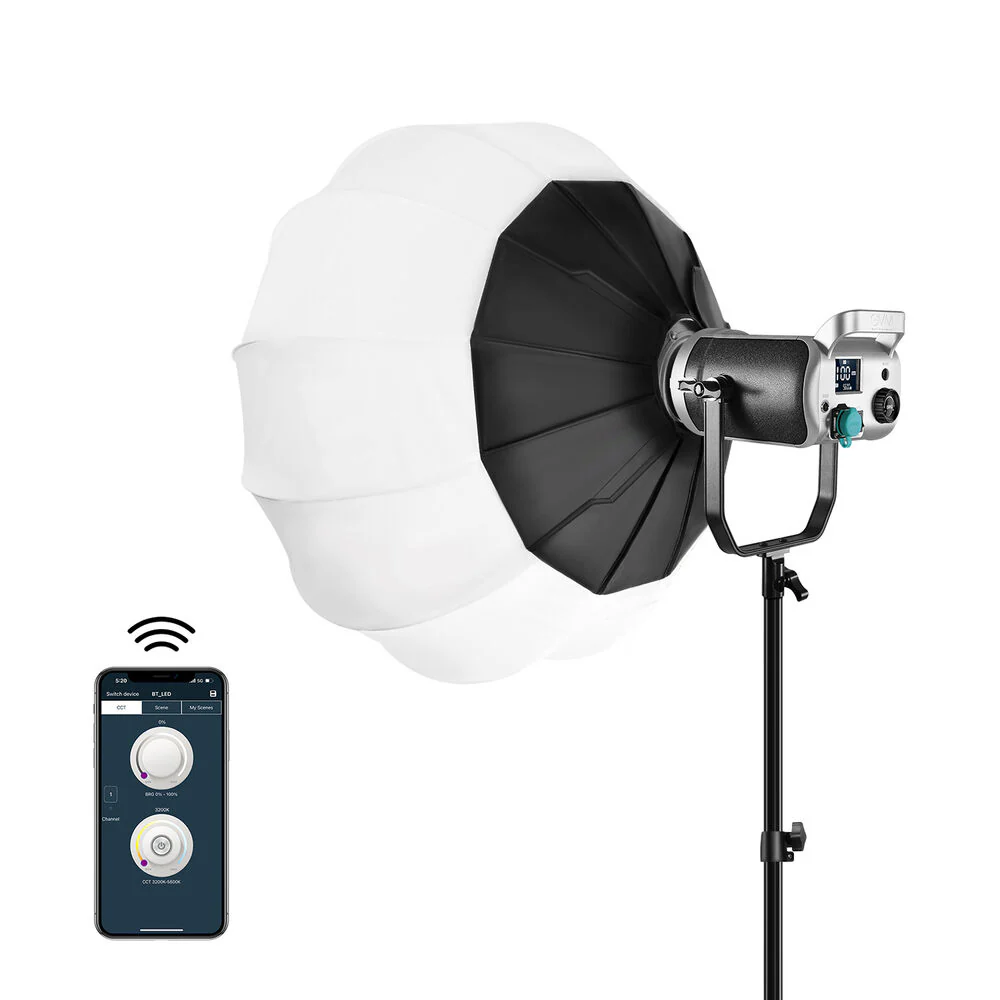 GVM SD300S Daylight LED Video Light Kit with Lantern Softbox - Image 5