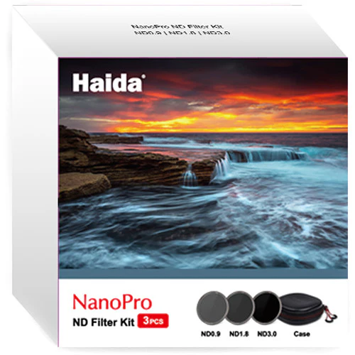 Haida 55mm NanoPro MC ND 0.9, 1.8, and 3.0 Filter Kit (3, 6, and 10-Stop) - Image 3