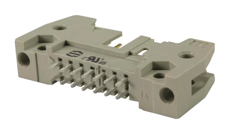 HARTING 09185266914 Pin Header, Shrouded, Wire-to-Board, 2.54 mm, 2 Rows, 26 Contacts, Through Hole, SEK 18
