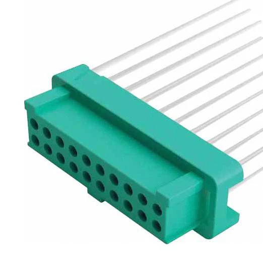 Harwin G125-FC11205L0-0450L G125-FC11205L0-0450L Cable Assembly Black / Green Gecko Receptacle to Free End 12 Ways 1.25 mm 2 Row 450