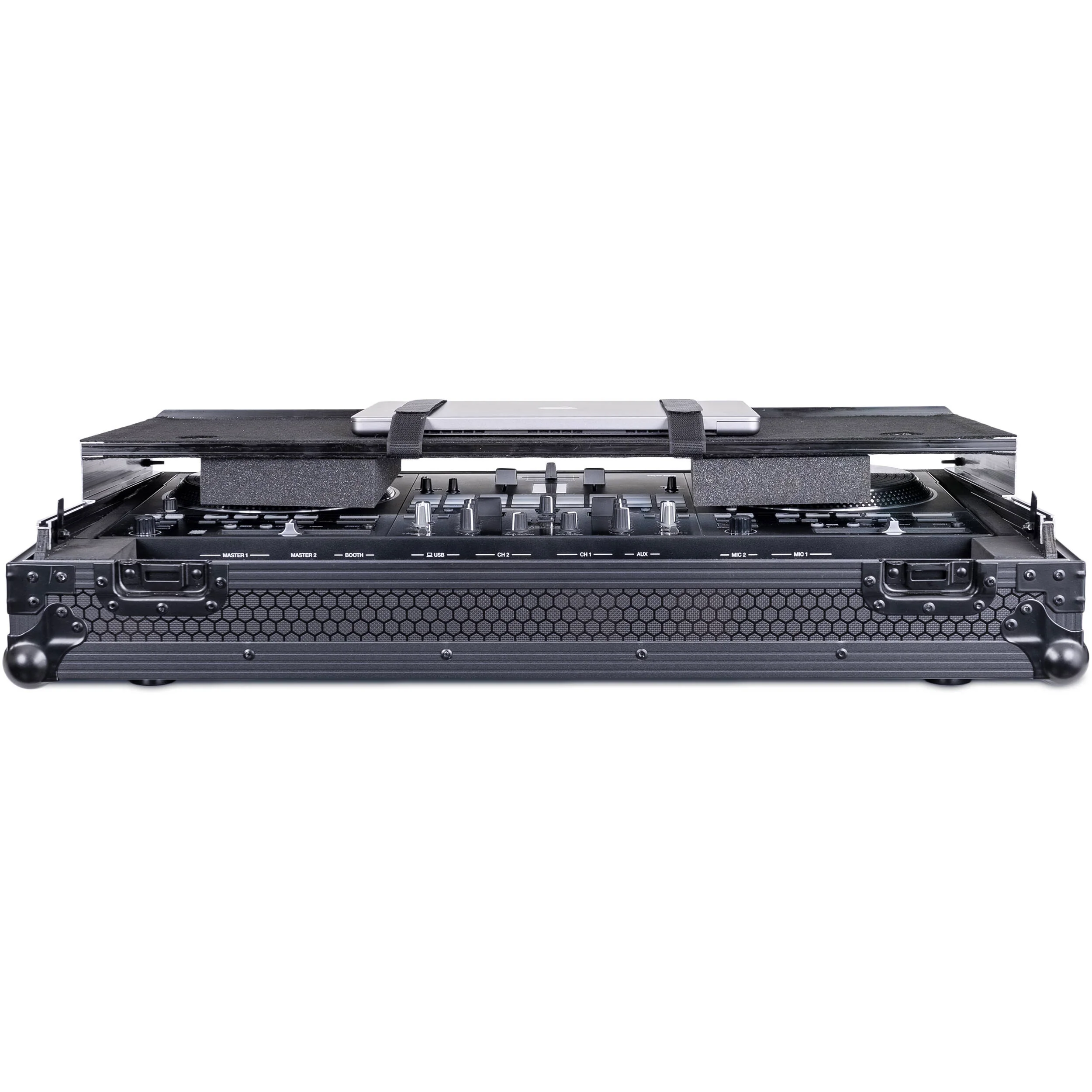 Headliner Flight Case with Laptop Platform and Wheels for Pioneer DJ DDJ-REV7 (Pitch Black) - Image 6