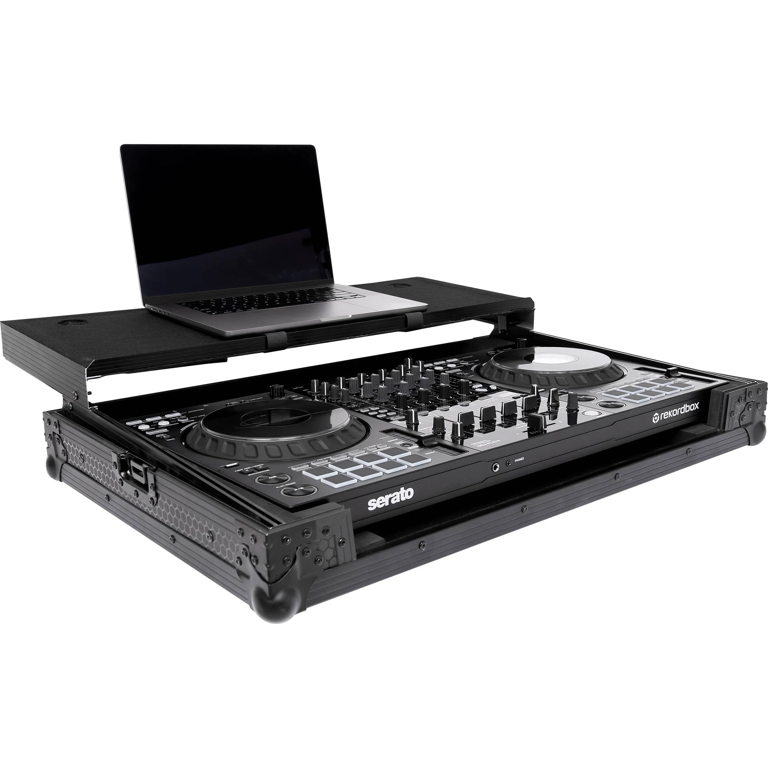 Headliner Flight Case with Laptop Platform for Pioneer DDJ-FLX10 and DDJ-1000SRT (All Black) - Image 4