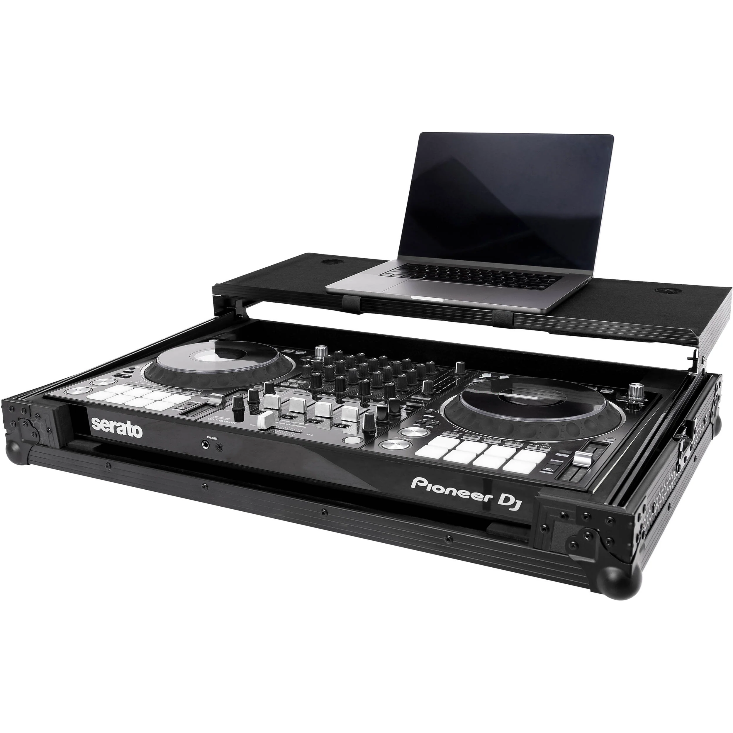 Headliner Flight Case with Laptop Platform for Pioneer DDJ-FLX10 and DDJ-1000SRT (All Black) - Image 7