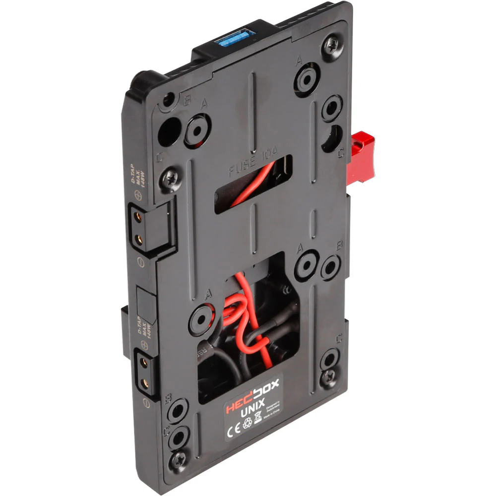 Hedbox UNIX-0BL V-Mount Adapter Power Plate with 2-Pin LEMO 0B Right-Angle Cable - Image 2