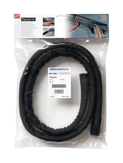 Hellermanntyton 170-01015 170-01015 Sleeving Self-Closing Wrap PE (Polyester) Black 25 mm 2 m 6.56 ft New - Image 3