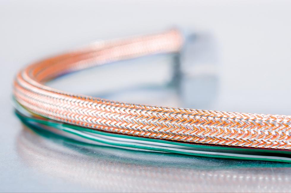 Hellermanntyton HEGEMIP-HY35 Sleeving Braided PE (Polyester) / Tin Plated Copper Orange Silver 50 m 164.04 ft - Image 2