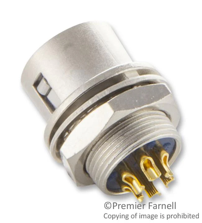 HIROSE(HRS) HR10-7R-6S(73) HR10-7R-6S(73) Circular Connector HR10 Series Panel Mount Receptacle 6 Contacts Solder Socket - Image 3
