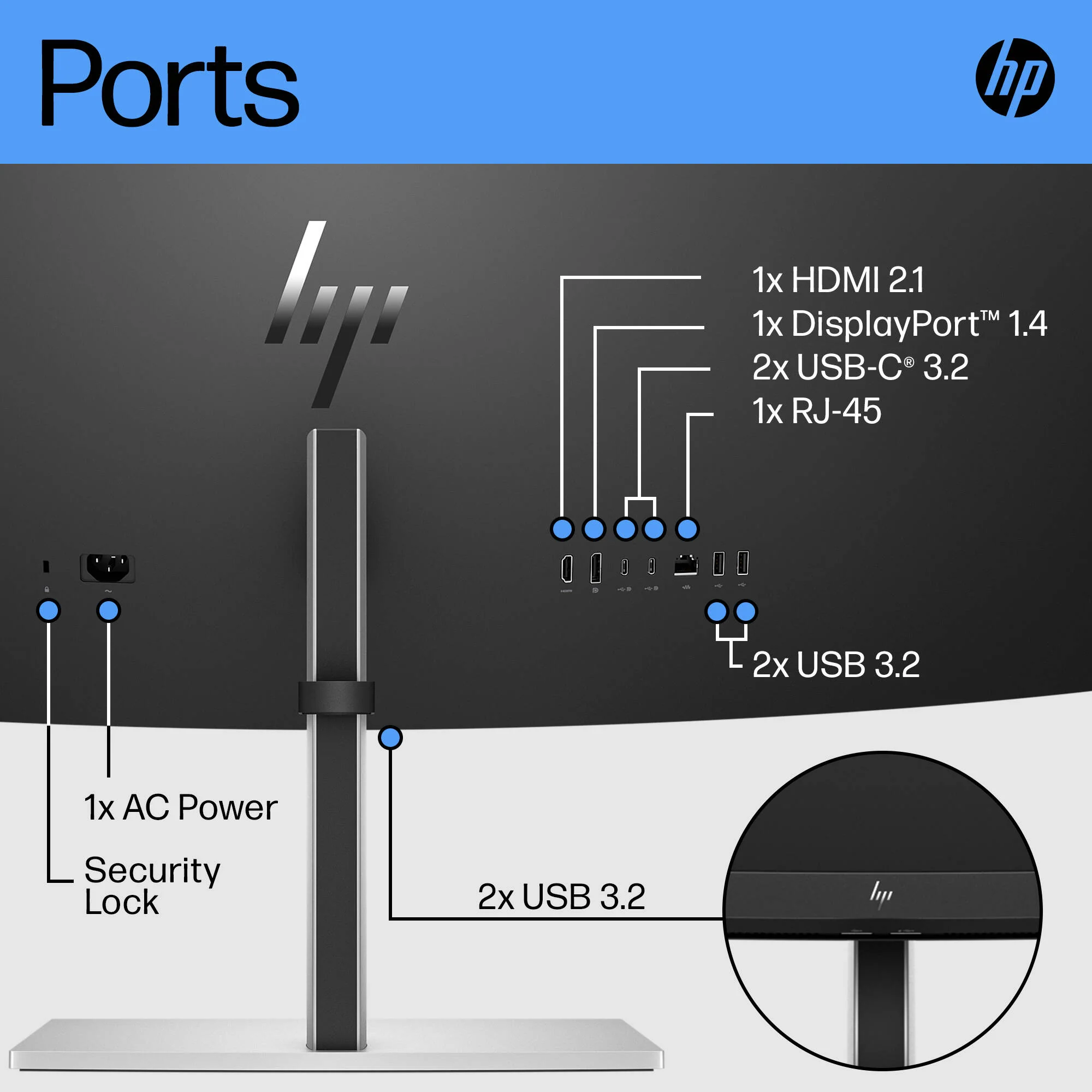 HP E45c G5 DQHD 44.5" 1440p 165 Hz Curved Monitor - Image 6