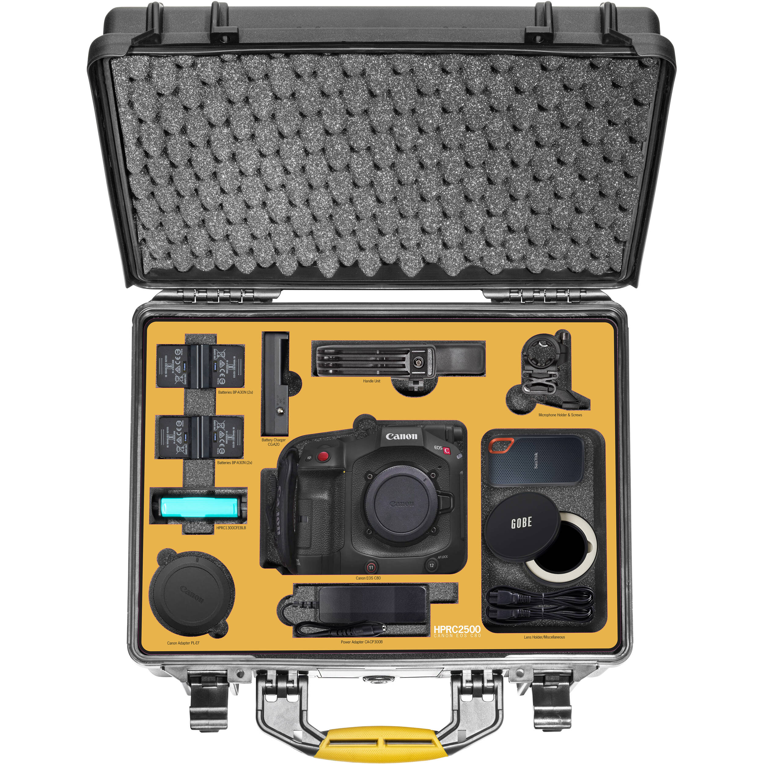 HPRC Protective Hard Case with Foam Insert for Canon EOS C80 - Image 3