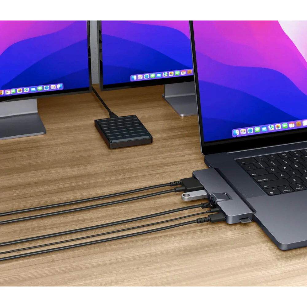 HYPER DUO PRO 7-in-2 USB-C Hub (Midnight Blue) - Image 3