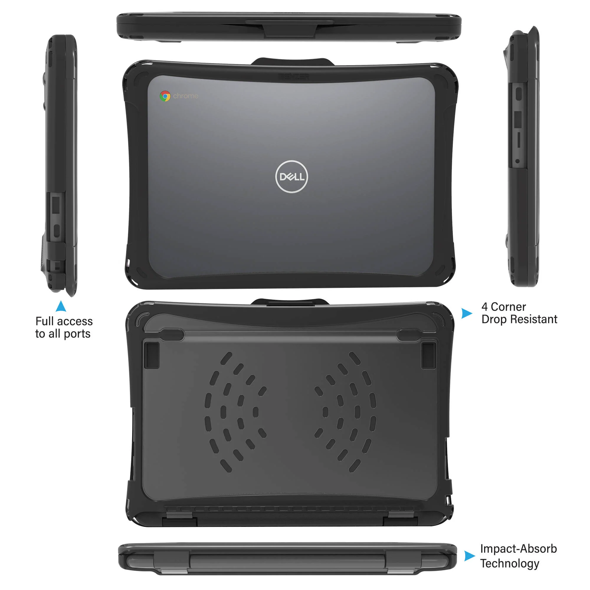 iBenzer Hexpact Case for Dell 11" Chromebook 3110/3100 (Black) - Image 5