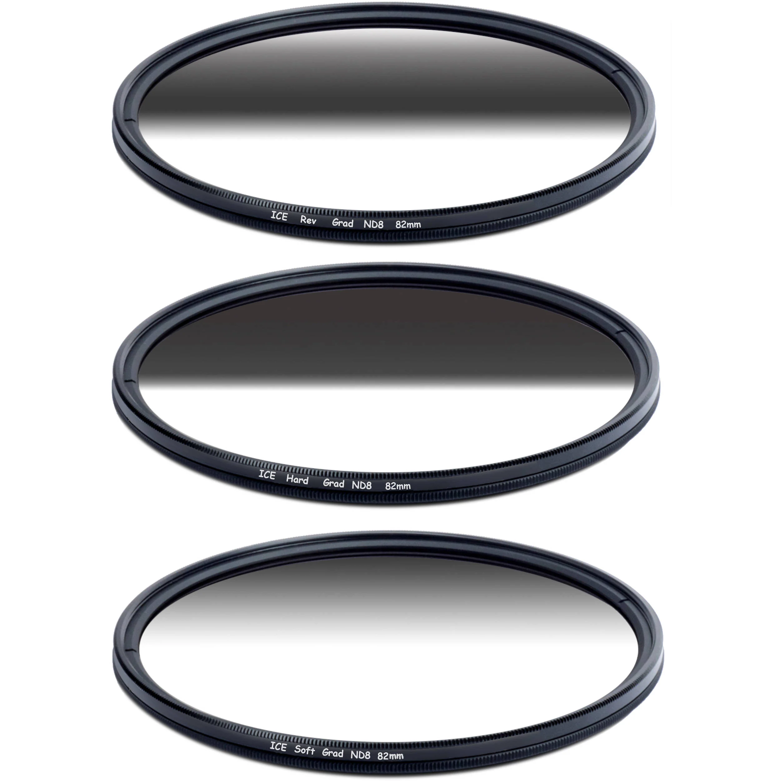 Ice 72mm Soft-Edge Graduated, Hard-Edge Graduated, and Reverse-Graduated Neutral Density Filter Kits (3-Stop) - Image 4