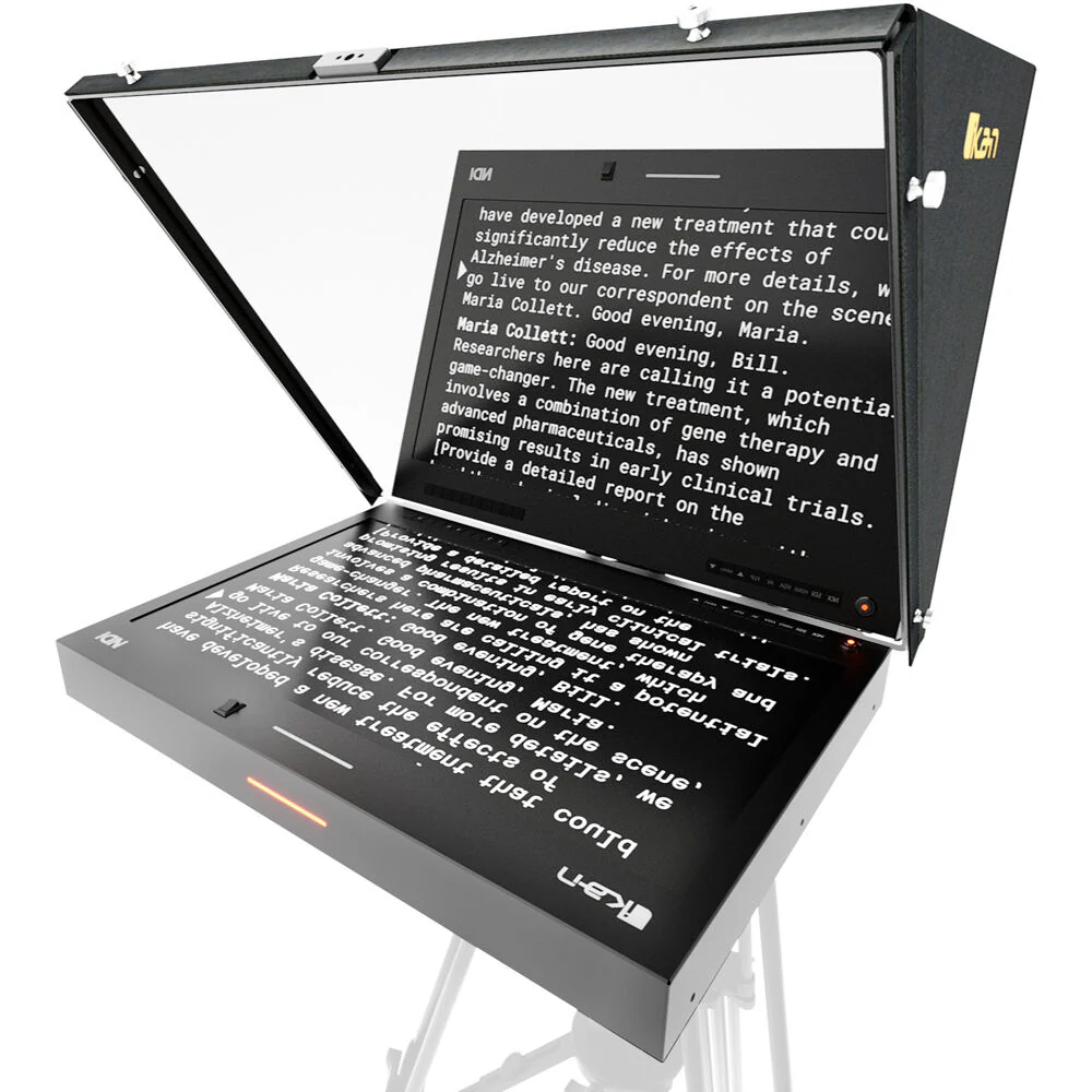 ikan Aura 19" NDI Teleprompter with PoE++, Tally & Travel Kit - Image 3