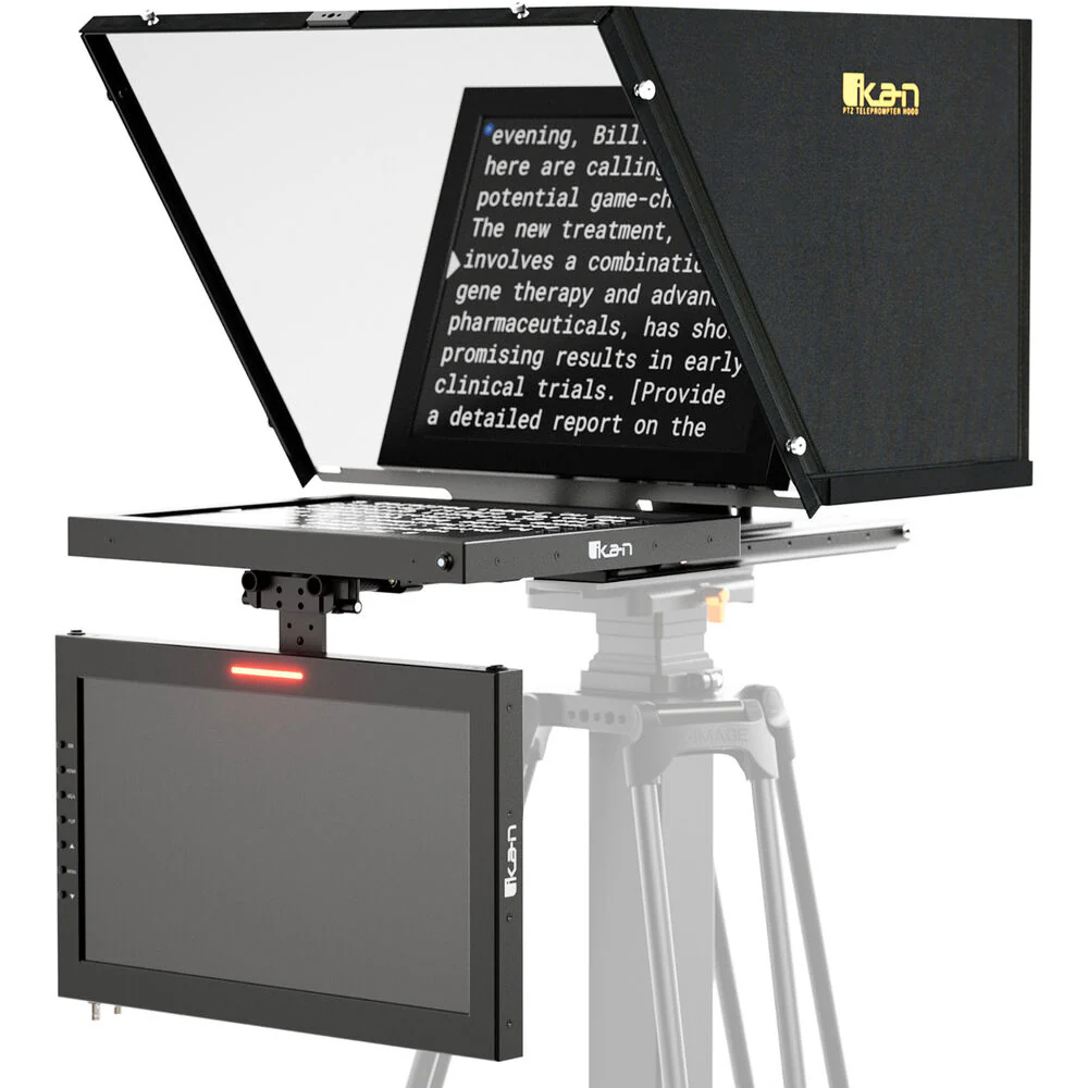 ikan Professional 15" High-Bright PTZ Teleprompter with Talent Monitor