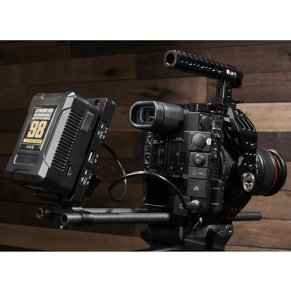 ikan Stratus V-Mount Battery Plate With 15mm Rod Mount For Canon C200,C300 Camera - Image 15