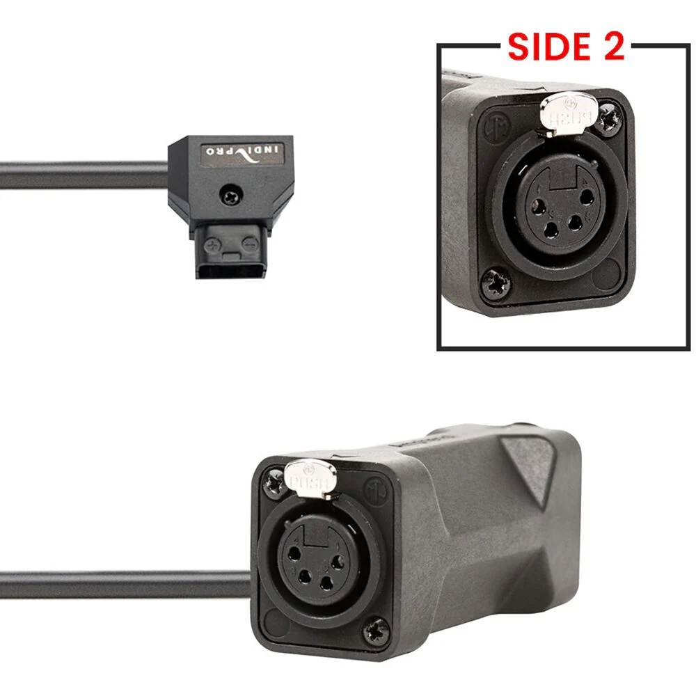 IndiPRO Tools D-Tap to Dual 4-Pin Female XLR Connectors Cable (24") - Image 2