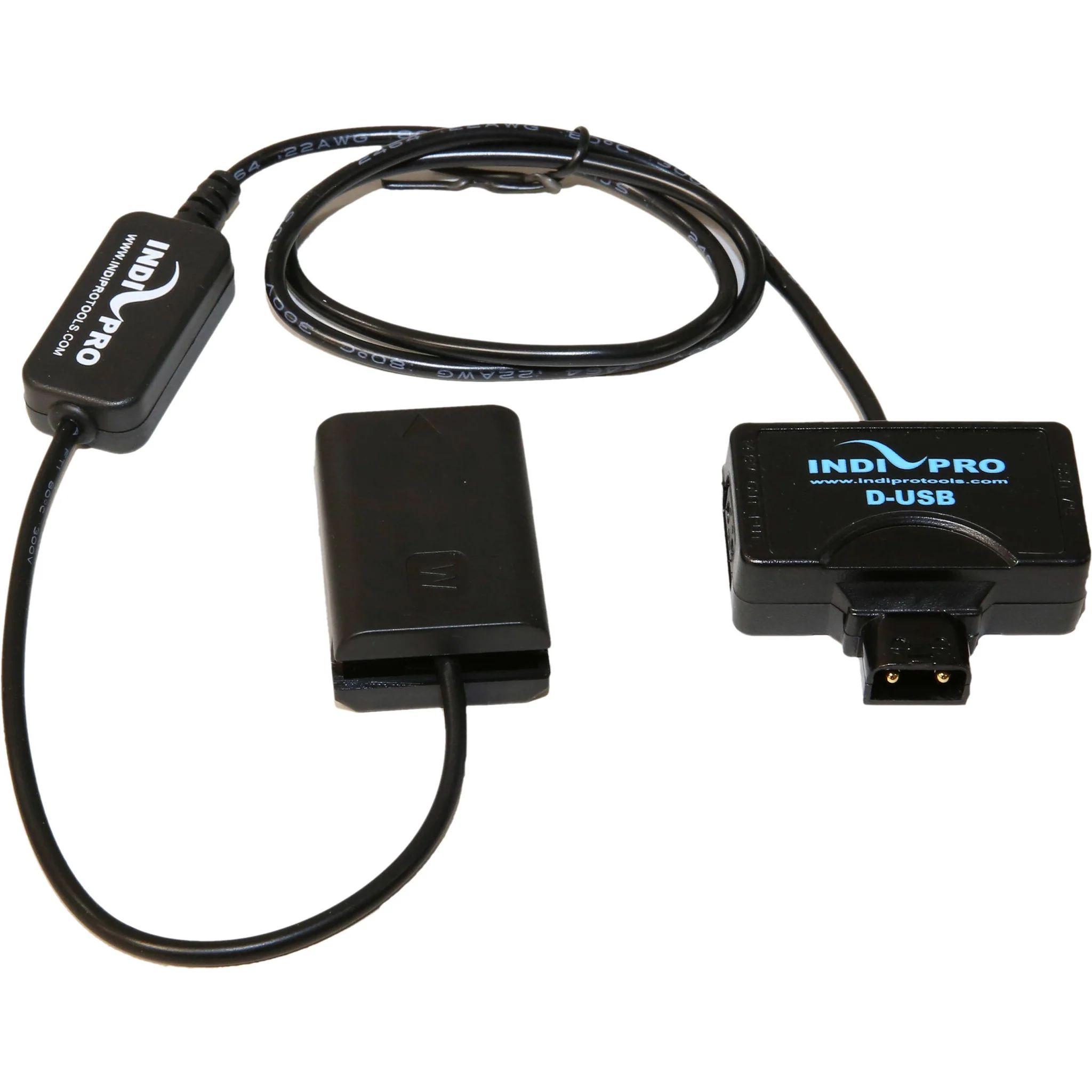 IndiPRO Tools D-Tap to Sony NP-FW50-Series Type Battery Dummy (30")