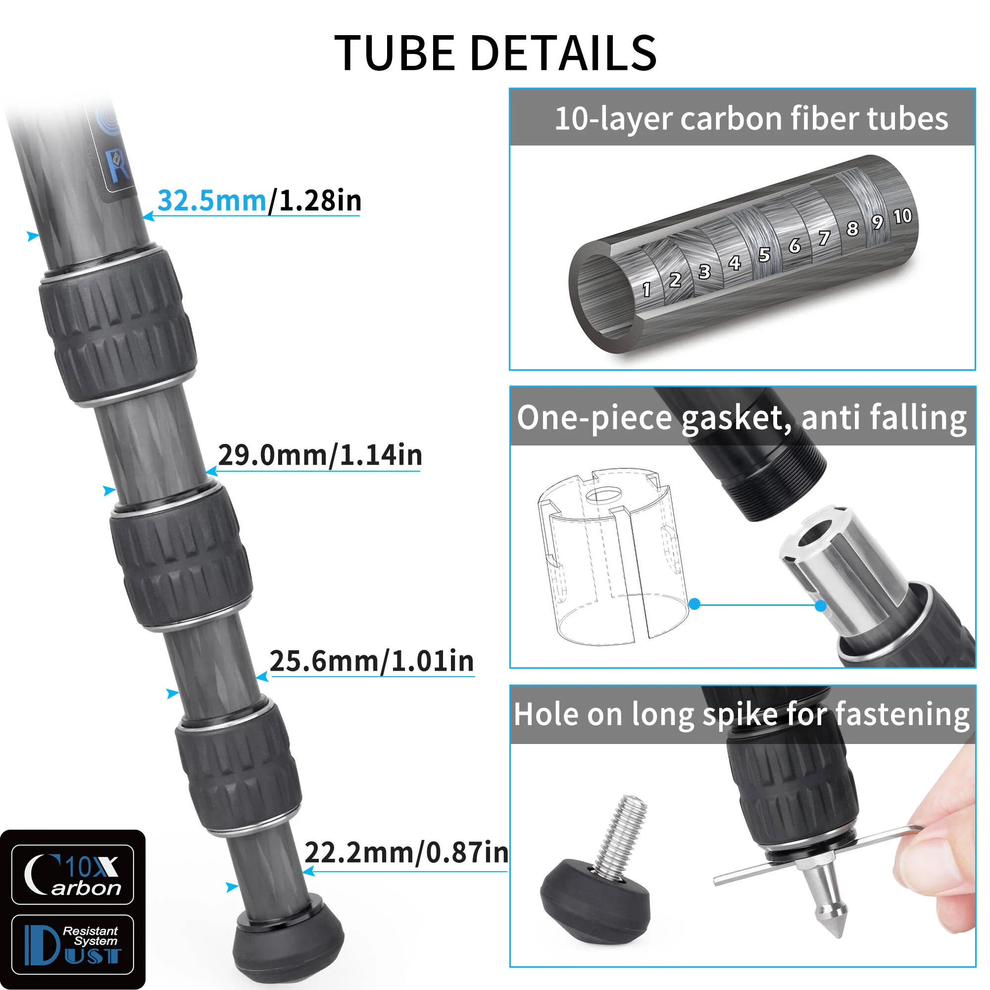 INNOREL GT324C Carbon Fiber Travel Tripod - Image 7