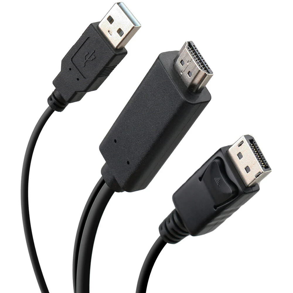 IOGEAR 4K Single-View HDMI to DisplayPort, USB KVM Cable Kit with Audio (6') - Image 2