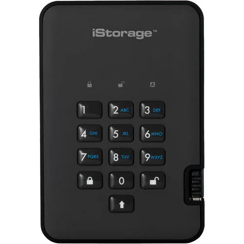 Istorage 1TB diskAshur2 USB 3.1 Encrypted Portable SSD (Phantom Black)