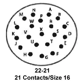 ITT CANNON KPSE00B22-21SW Circular Connector, KPS Series, MIL-DTL-26482 Series I, Wall Mount Receptacle, 21 Contacts - Image 2