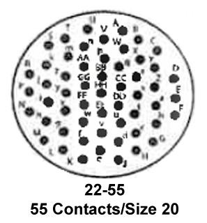 ITT CANNON KPSE00B22-55S Circular Connector, KPS Series, MIL-DTL-26482 Series I, Wall Mount Receptacle, 55 Contacts - Image 2