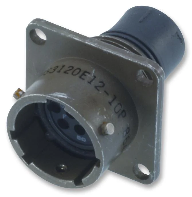 ITT CANNON KPSE00F12-10SX Circular Connector, KPS Series, MIL-DTL-26482 Series I, Wall Mount Receptacle, 10 Contacts