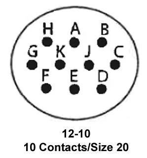 ITT CANNON KPSE06A12-10PY Circular Connector, KPS Series, MIL-DTL-26482 Series I, Straight Plug, 10 Contacts, Crimp Pin - Image 2