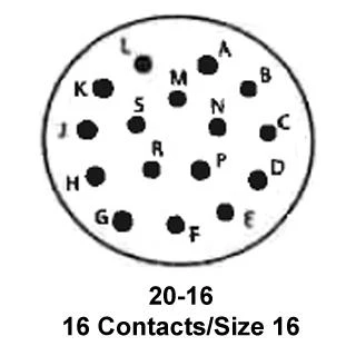 ITT CANNON KPSE06B20-16PX Circular Connector, KPS Series, MIL-DTL-26482 Series I (VG95328), Straight Plug, 16 Contacts - Image 2