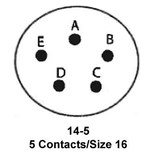 ITT Cannon KPSE06F14-5SW KPSE06F14-5SW Circular Connector Kpse Straight Plug 5 Contacts Crimp Socket Bayonet 14-5 - Image 2