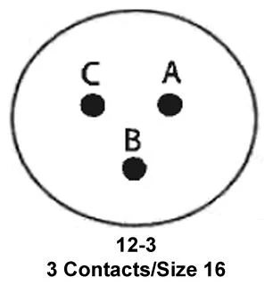 ITT Cannon KPSE07A12-3S KPSE07A12-3S Circular Connector Kpse Jam Nut Receptacle 3 Contacts Crimp Socket Bayonet 12-3 - Image 2