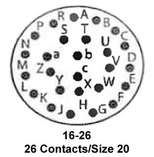 ITT CANNON KPSE07E16-26S Circular Connector, KPS Series, MIL-DTL-26482 Series I, Jam Nut Receptacle, 26 Contacts - Image 2