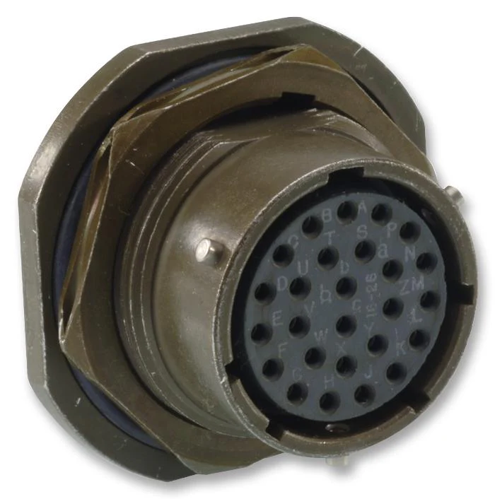 ITT CANNON KPSE07F12-10S Circular Connector, KPS Series, MIL-DTL-26482 Series I, Jam Nut Receptacle, 10 Contacts