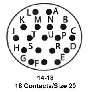 ITT CANNON KPT06B14-18PW Circular Connector, KPT Series, MIL-DTL-26482 Series I, Straight Plug, 18 Contacts, Solder Pin - Image 2