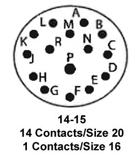 ITT Cannon KPT06F14-15PW KPT06F14-15PW Circular Connector KPT Straight Plug 15 Contacts Solder Pin Bayonet 14-15 - Image 2