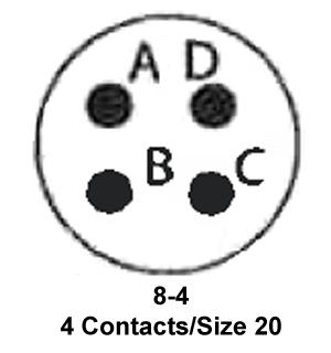 ITT Cannon KPT06J8-4PW KPT06J8-4PW Circular Connector KPT Straight Plug 4 Contacts Solder Pin Bayonet 8-4 - Image 2