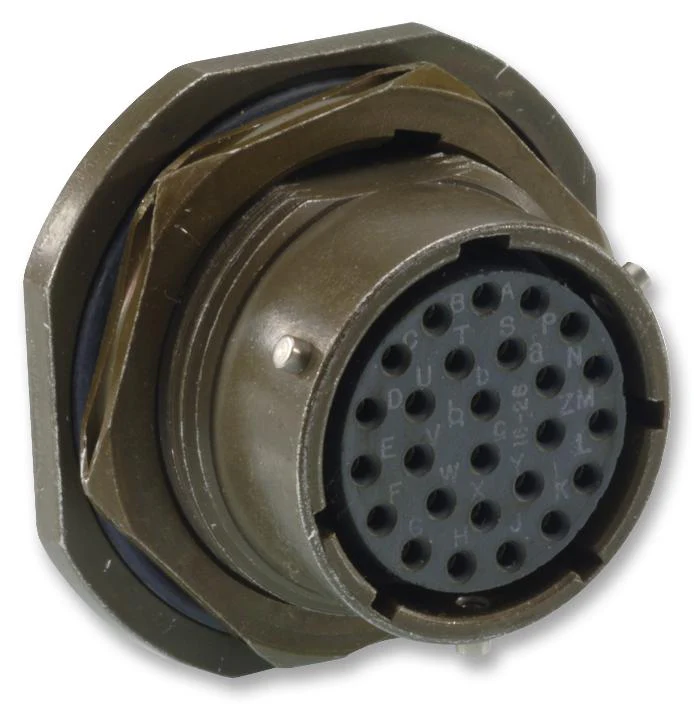 ITT CANNON KPT07F12-10SY Circular Connector, KPT Series, MIL-DTL-26482 Series I, Jam Nut Receptacle, 10 Contacts