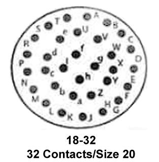 ITT Cannon KPT08E18-32P KPT08E18-32P Circular Connector KPT Right Angle Plug 32 Contacts Solder Pin Bayonet 18-32 - Image 2