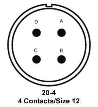 ITT Cannon MS3100E20-4SY MS3100E20-4SY Circular Connector MIL-DTL-5015 Series Wall Mount Receptacle 4 Contacts Solder Socket Threaded - Image 2