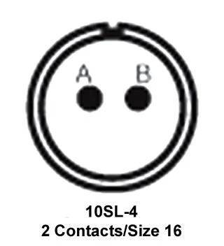 ITT CANNON MS3106E10SL-4S Circular Connector, MIL-DTL-5015 Series, MS3106 Series, Straight Plug, 2 Contacts, Solder Socket - Image 2