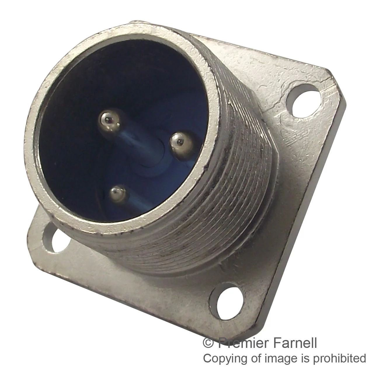 JAEGER 038 351 006 Circular Connector, Standard Series, Panel Mount Receptacle, 3 Contacts, Solder Pin, Metal Body - Image 2