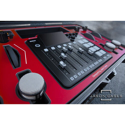 Jason Cases Case with Wheels for RODECaster Pro II, 4 PodMIcs, Stands, and Headsets - Image 4