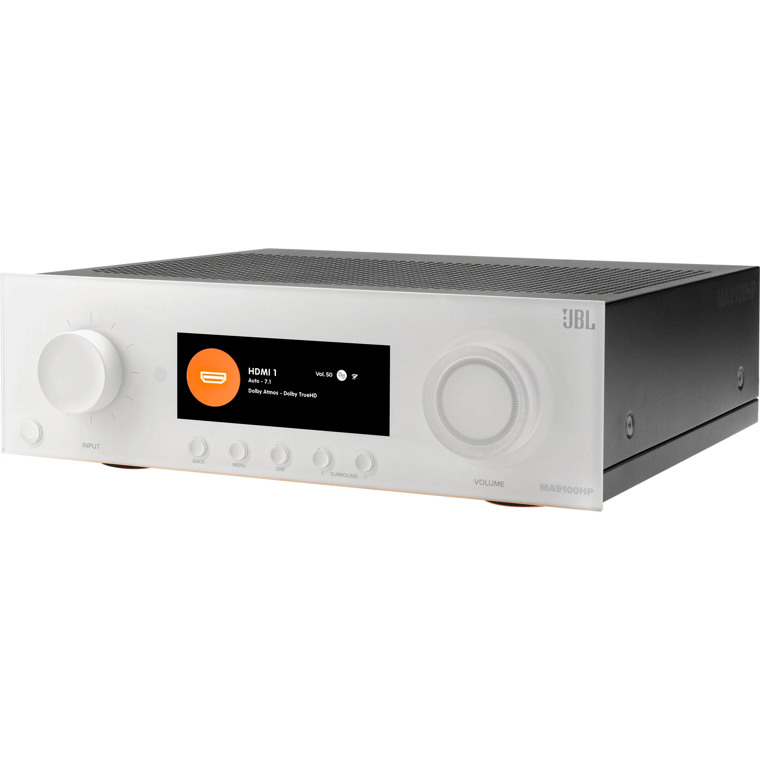 JBL MA9100HP 9.2-Channel A/V Receiver & 5.1.4 Atmos Surround Sound Speakers Kit (Latte/White) - Image 5